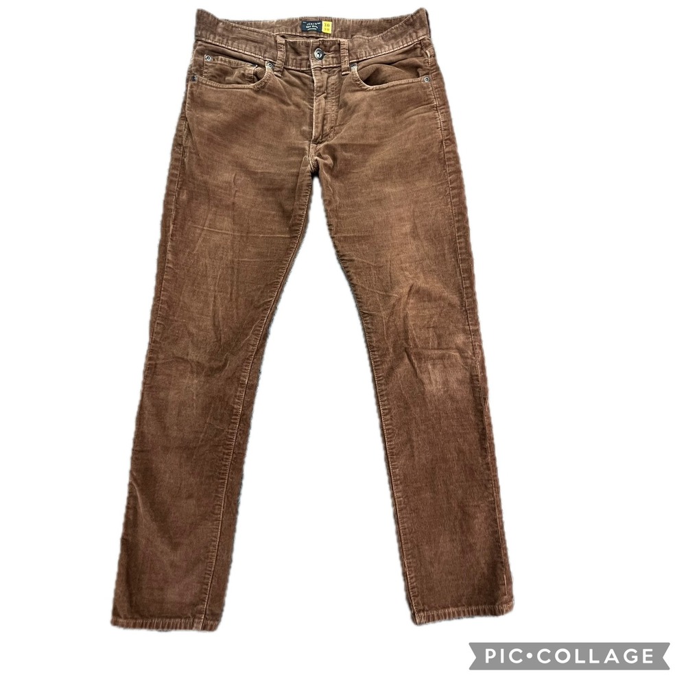 J Crew 484 Slim Corduroy Pants Brown Men Size 30x30